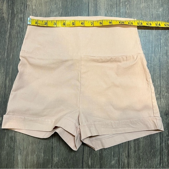 Women’s Light Pink High Waist Stretchy Short Shorts One Size - Picture 7 of 7